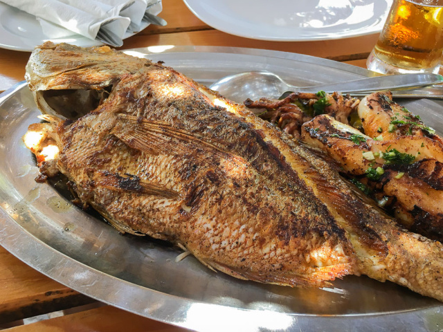 Grilled fish in Croatia